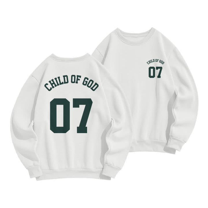 Christianartworkshop Sudadera de cuello redondo extragrande Child Of God 07 - Blanco - 2XL - image 6