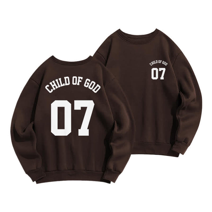 Christianartworkshop Sudadera de cuello redondo extragrande Child Of God 07 - Café - 2XL - image 15