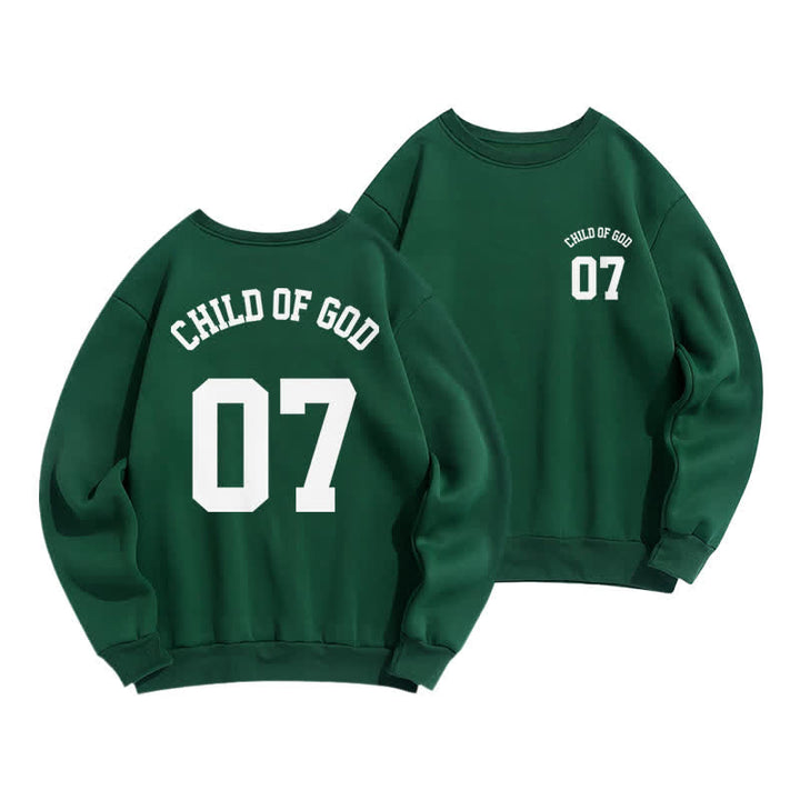 Christianartworkshop Sudadera de cuello redondo extragrande Child Of God 07 - Verde - 2XL - image 0