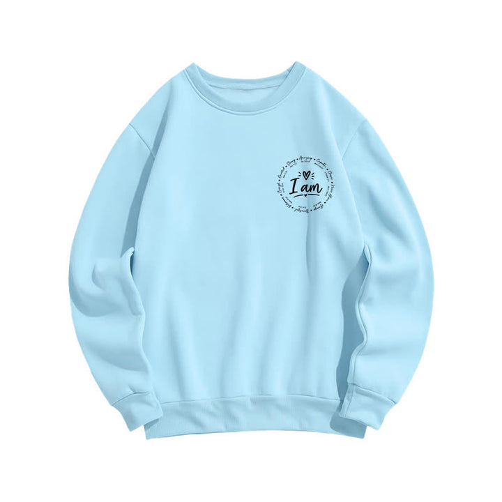 Christianartworkshop Sudadera polar con estampado circular "I Am Heart" en la espalda - image 14