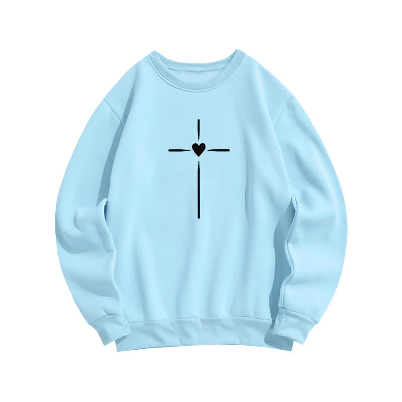 Christianartworkshop Sudadera extragrande con cuello redondo y forro polar "Dios está en todas partes" - image 11