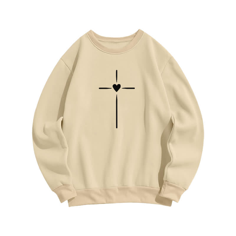 Christianartworkshop Sudadera extragrande con cuello redondo y forro polar "Dios está en todas partes" - image 5