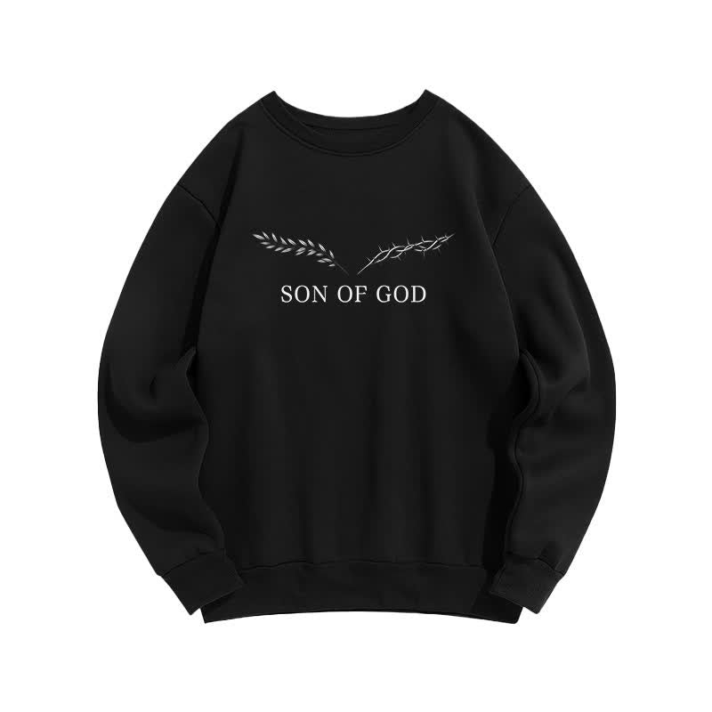 Christianartworkshop Sudadera azul claro con cuello redondo Son Of God Thorn Branch - image 7