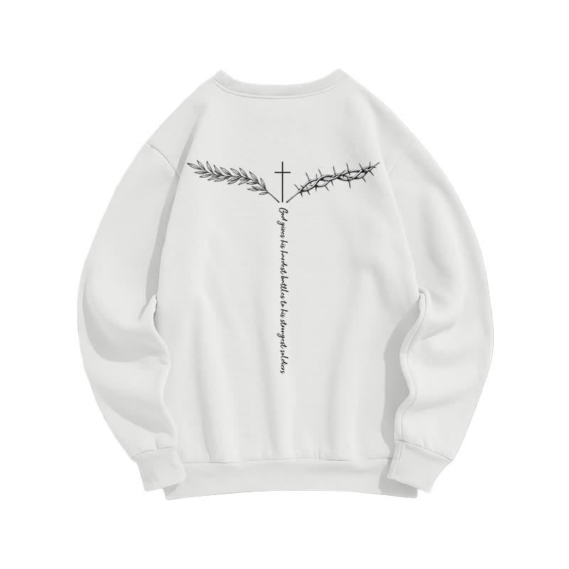 Christianartworkshop Sudadera azul claro con cuello redondo Son Of God Thorn Branch - image 4