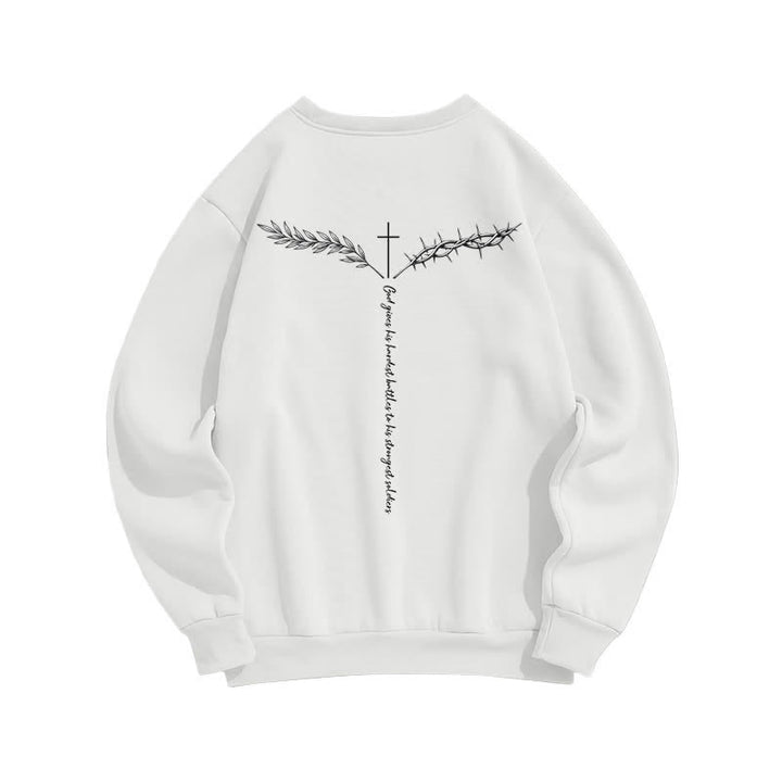 Christianartworkshop Sudadera azul claro con cuello redondo Son Of God Thorn Branch - image 4