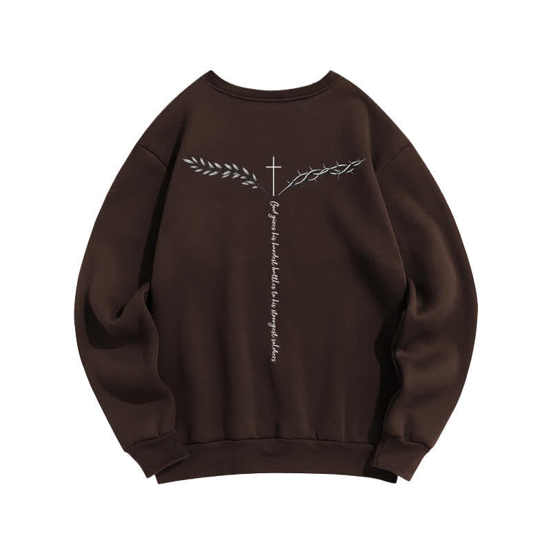 Christianartworkshop Sudadera azul claro con cuello redondo Son Of God Thorn Branch - image 13
