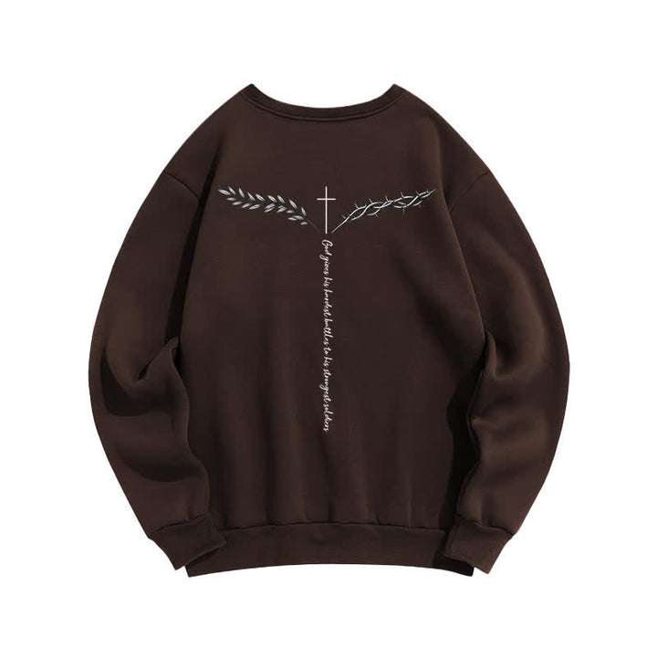 Christianartworkshop Sudadera azul claro con cuello redondo Son Of God Thorn Branch - image 13