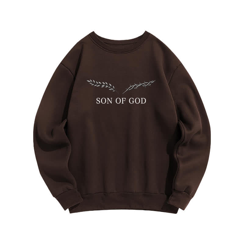 Christianartworkshop Sudadera azul claro con cuello redondo Son Of God Thorn Branch - image 14