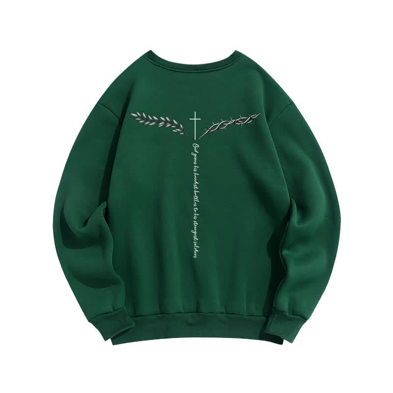 Christianartworkshop Sudadera azul claro con cuello redondo Son Of God Thorn Branch - image 16