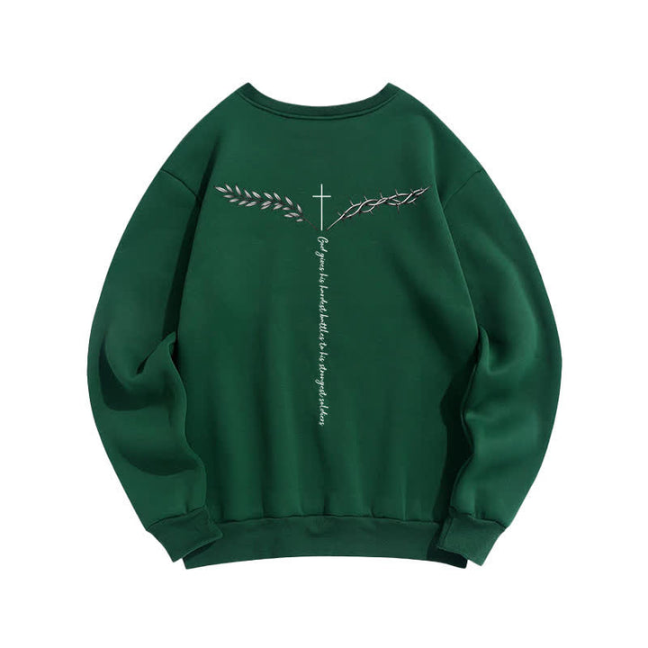 Christianartworkshop Sudadera azul claro con cuello redondo Son Of God Thorn Branch - image 16