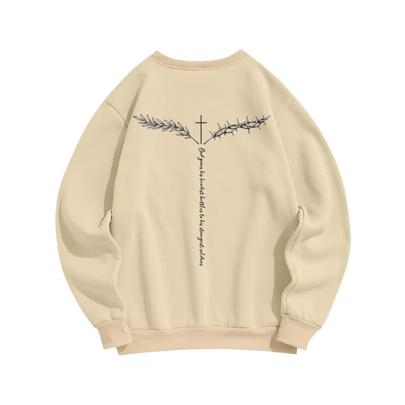 Christianartworkshop Sudadera azul claro con cuello redondo Son Of God Thorn Branch - image 10