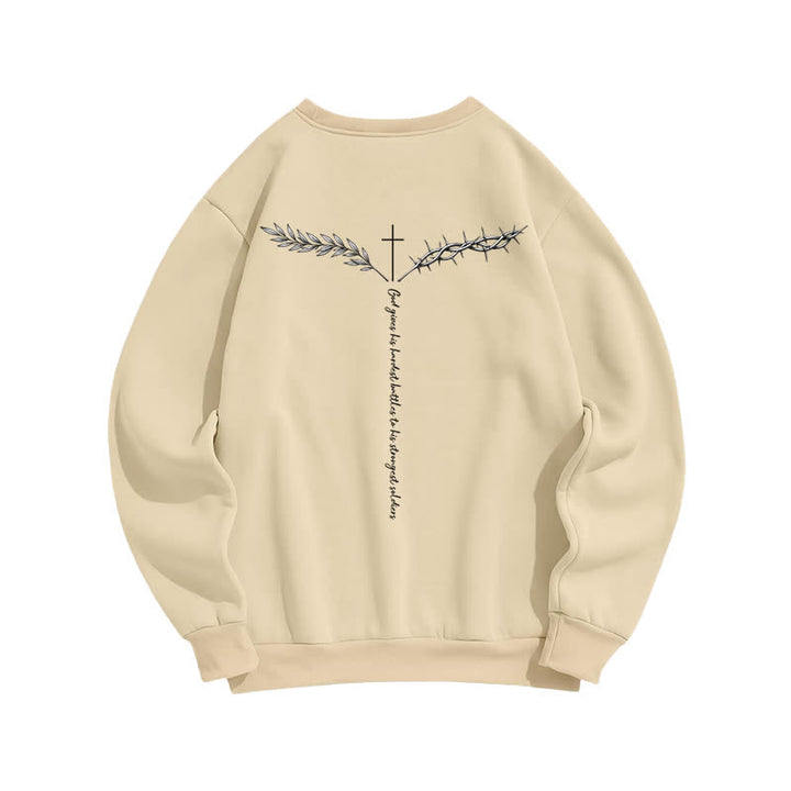 Christianartworkshop Sudadera azul claro con cuello redondo Son Of God Thorn Branch - image 10