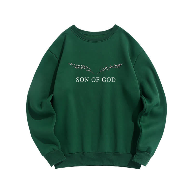 Christianartworkshop Sudadera azul claro con cuello redondo Son Of God Thorn Branch - image 17