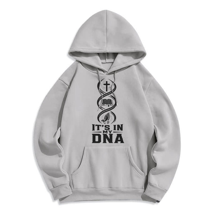 Christianartworkshop Sudadera con capucha de felpa "It's In My DNA Faith" (Está en mi ADN) - Gris - 2XL - image 4