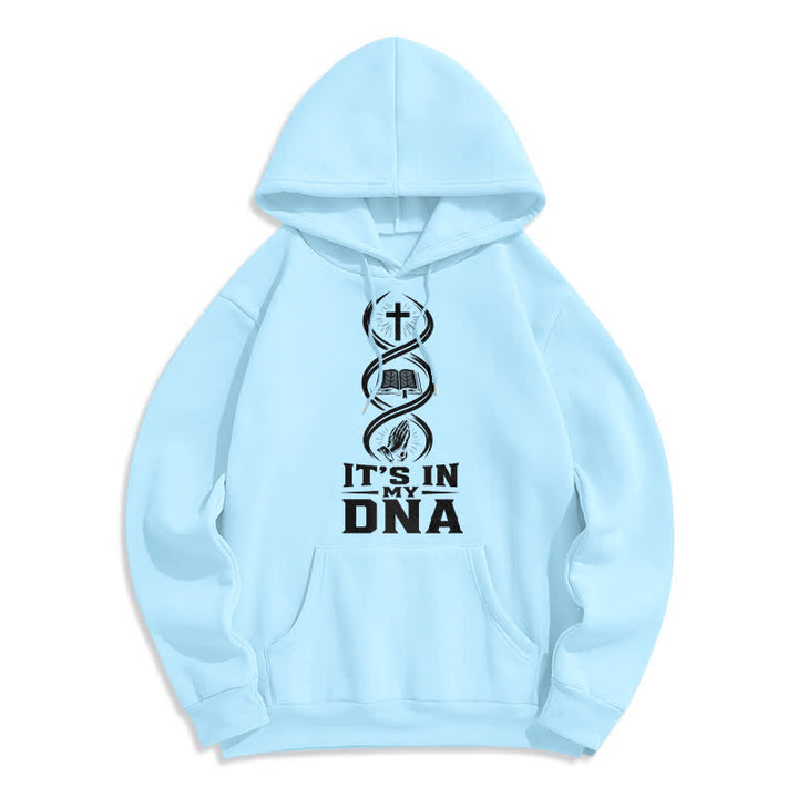 Christianartworkshop Sudadera con capucha de felpa "It's In My DNA Faith" (Está en mi ADN) - Azul - 2XL - image 3