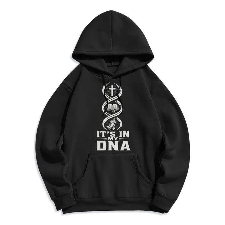 Christianartworkshop Sudadera con capucha de felpa "It's In My DNA Faith" (Está en mi ADN) - Negro - 2XL - image 1