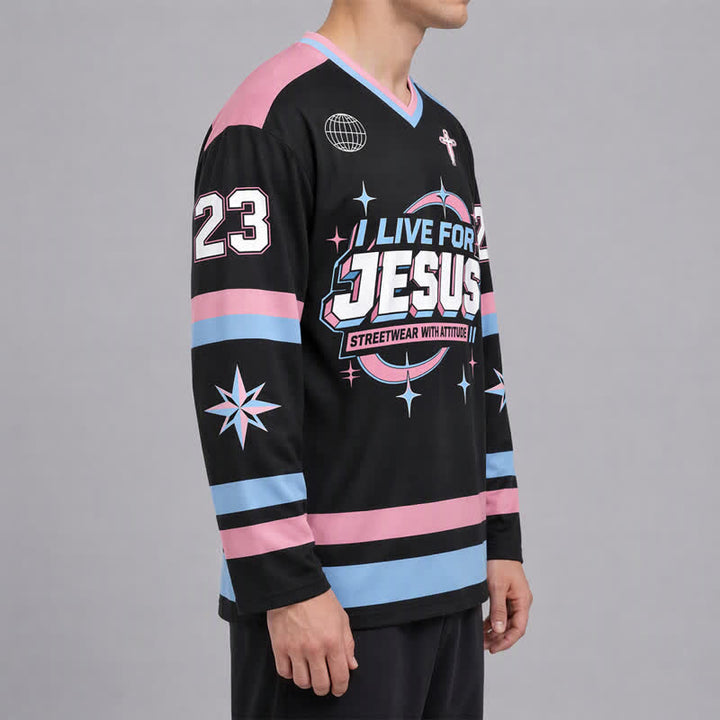 Christianartworkshop Camiseta de hockey urbana pastel "Vive para Jesús" - image 5