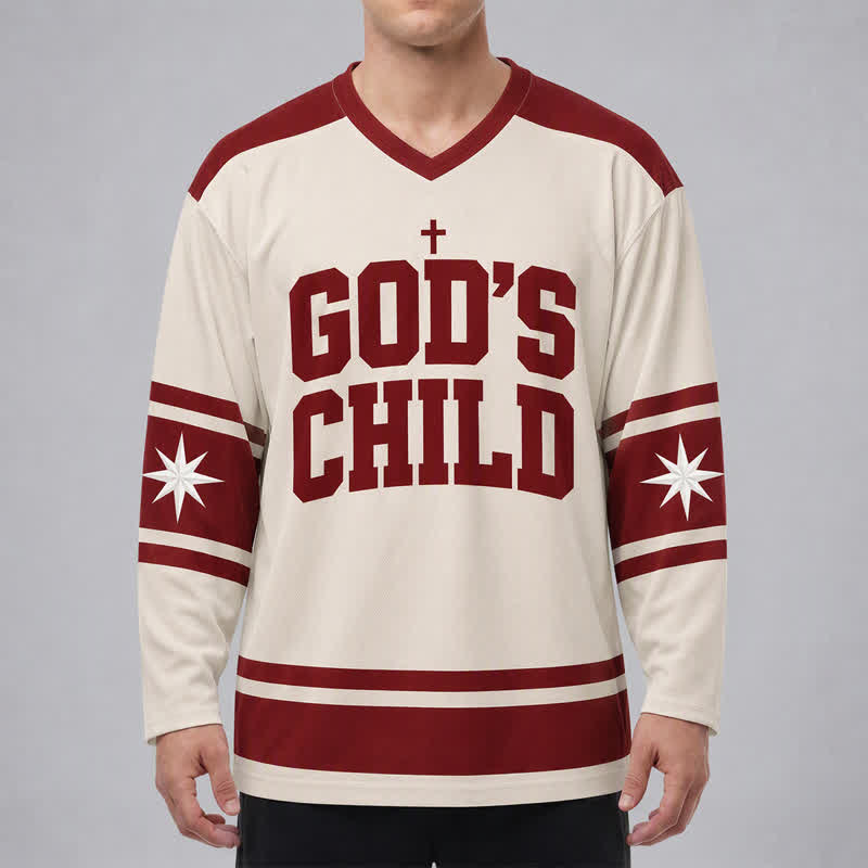 Christianartworkshop Camiseta de hockey "El hijo de Dios camina por fe" - image 3