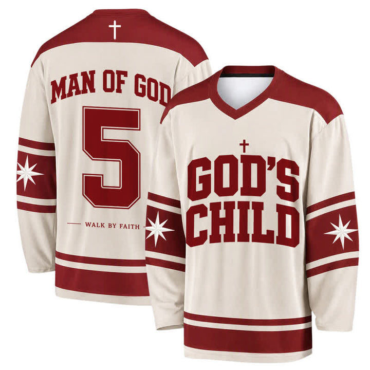 Christianartworkshop Camiseta de hockey "El hijo de Dios camina por fe" - 5XL - image 0
