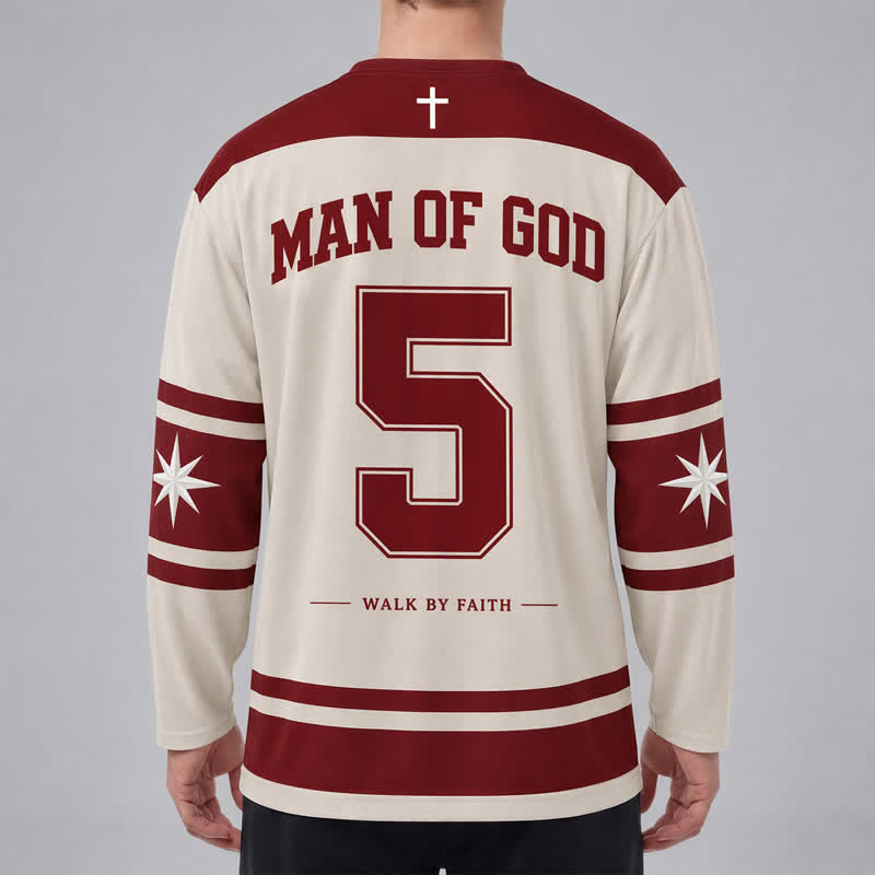 Christianartworkshop Camiseta de hockey "El hijo de Dios camina por fe" - image 4